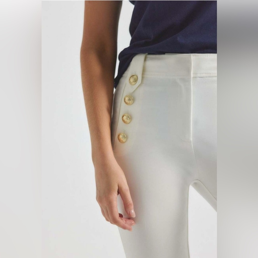 Derek Lam 10 Crosby Robertson Flare Hem Soft White Pants - 10 - Picture 2 of 8